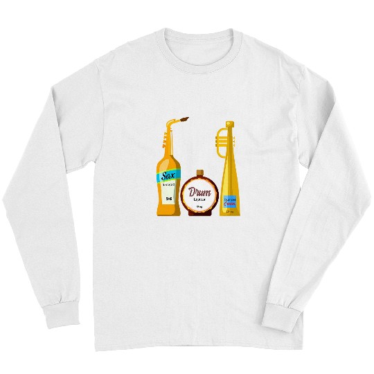 nurses Sax Drum Trumpet Musical Instrument Mardi Grass Crna P Long Sleeves