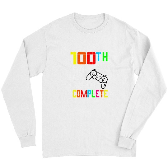boys 100th day of school complete video game students kids Long Sleeves