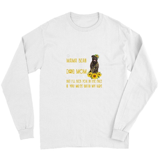 Sunflower Bull Mastiff Mom Mothers Day Dog Mom Women Long Sleeves