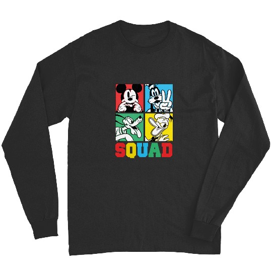 Mickey, Goofy, Donald, Pluto Squad Grid Long Sleeves, Disney Pluto Long Sleeves, Pluto And Friends Long Sleeves