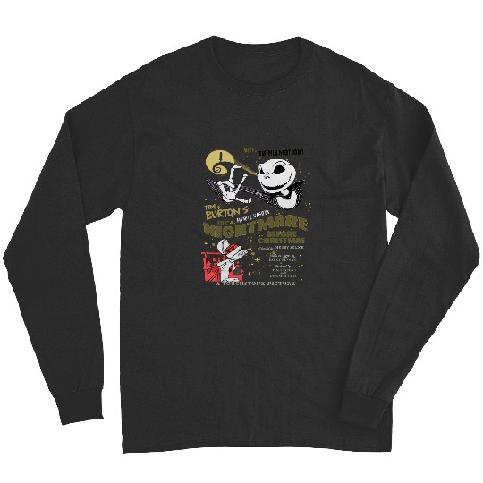 Retro The Nightmare Before Christmas Long Sleeves, Jack Skellington Long Sleeves, Disney Halloween Long Sleeves