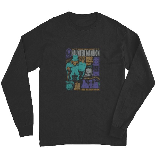 Retro Haunted Mansion Long Sleeves, Vintage Disney Long Sleeves, Spooky Long Sleeves, Classic Disneyland Apparel, Classic Disney Ghost Long Sleeves