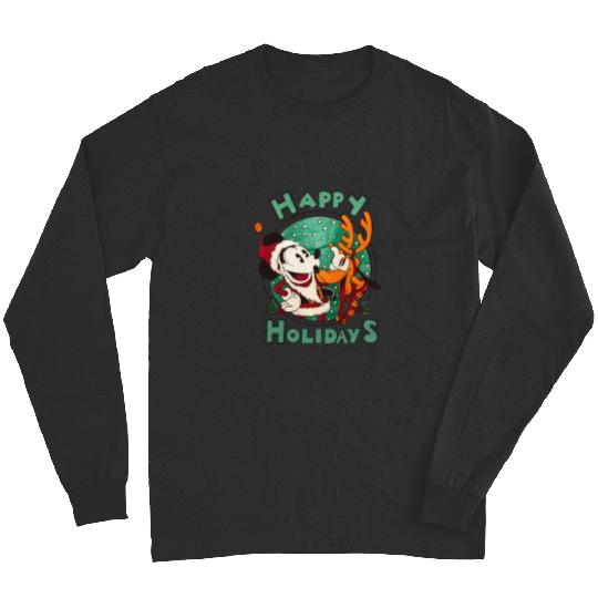Vintage Mickey Pluto Disney Christmas Long Sleeves