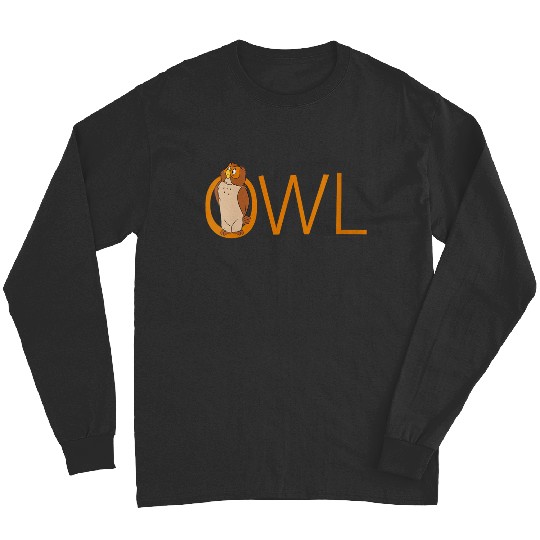 Disneyss Winnie The Pooh Owl Classic Lettering Long Sleeves