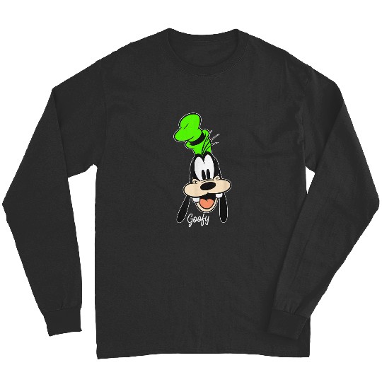 Disney Mickey And Friends Goofy Big Face Portrait Long Sleeves