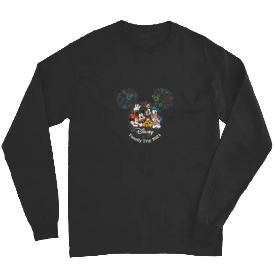 Disney Mickey Friends Fireworks Vacation Family Trip 2024 Long Sleeves