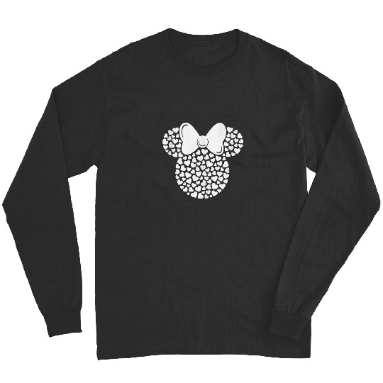 Disney Minnie Mouse Icon Filled with White Hearts Long Sleeves