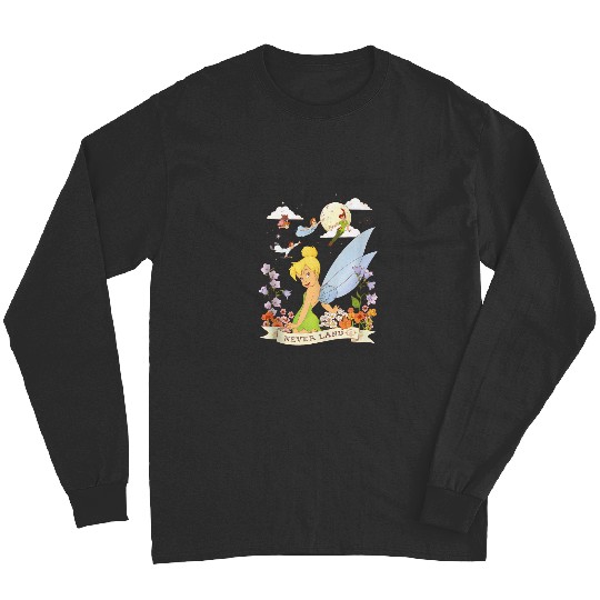 Disney Peter Pan Tinker Bell Never Land Flowers and Flight Long Sleeves