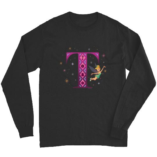 Disneyss Alphabet Monogram Peter Pan Letter T For Tinker Bell Long Sleeves