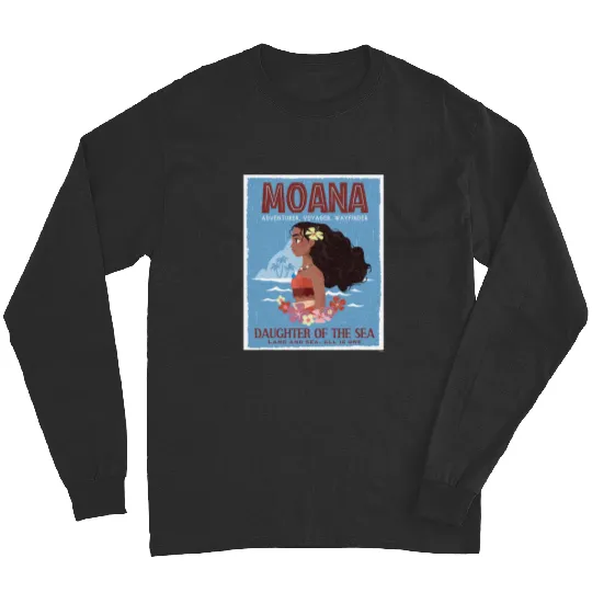 Disney Moana Adventurer Daughter of the Sea Retro Distressed Long Sleeves