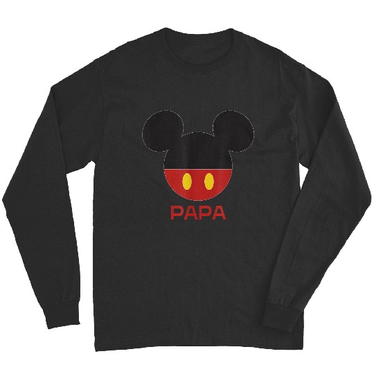 Disney Mickey Mouse Icon Shorts Papa Birthday Fathers Day Long Sleeves