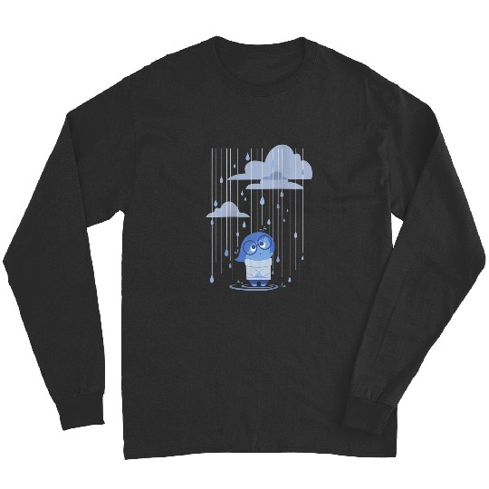 Disneyss Pixars Inside Out Sadness Rain Cloud Feeling Blue Logo Long Sleeves