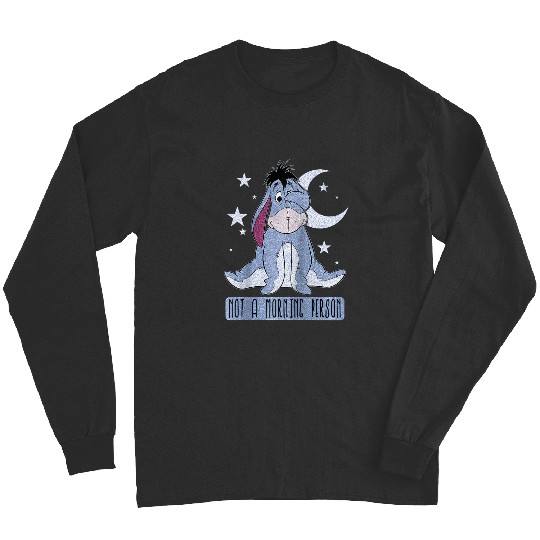 Disney Winnie The Pooh Eeyore Not A Morning Person Raglan Baseball Tee Long Sleeves