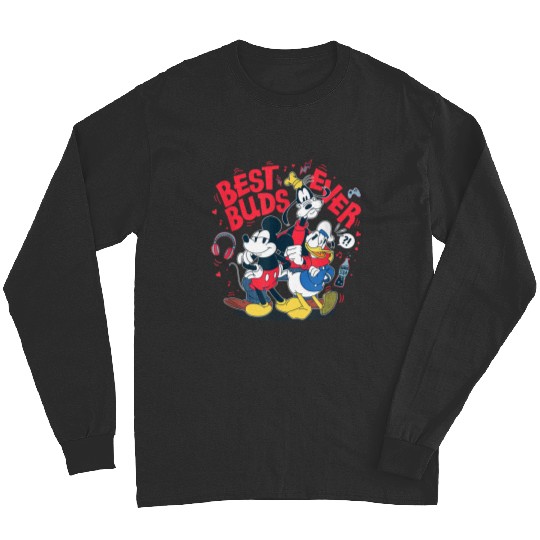 Disney Mickey Mouse Donald Duck Goofy Best Buds Ever Friends Long Sleeves