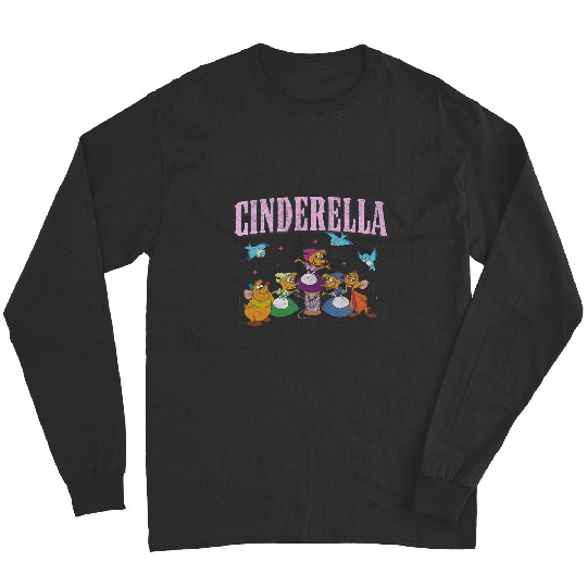 Disney Cinde Cute Cinderellas Helpers Group Shot Logo Long Sleeves