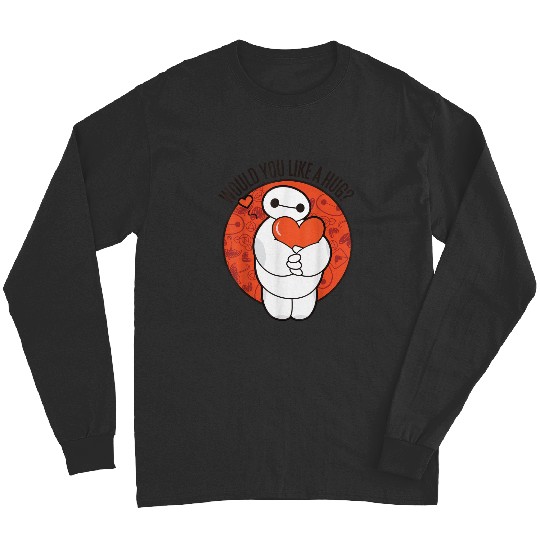 Disneyss Big Hero 6 Valentine's Day Baymax Hug Heart Logo Long Sleeves