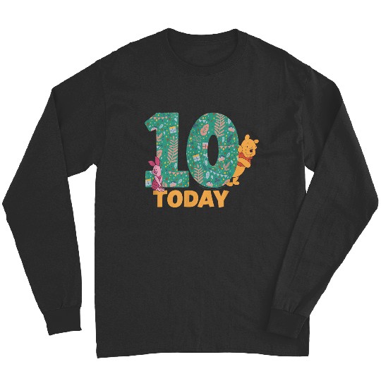 Disney Winnie The Pooh Piglet Birthday 10 Years Old Today Long Sleeves