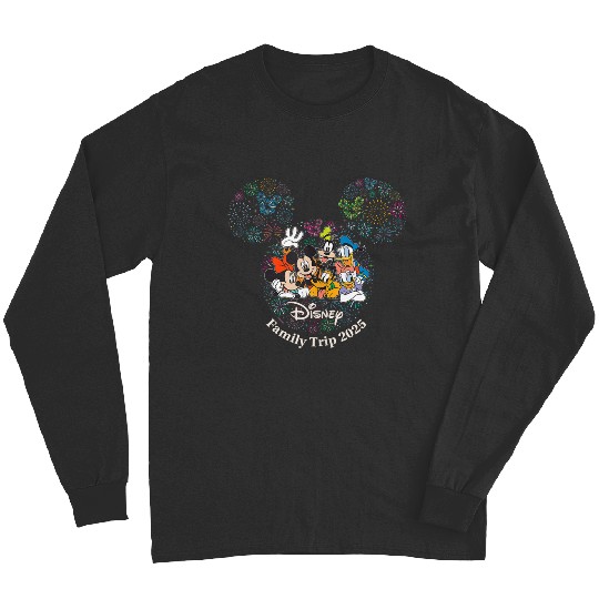 Disney Mickey Friends Fireworks Vacation Family Trip 2025 Long Sleeves