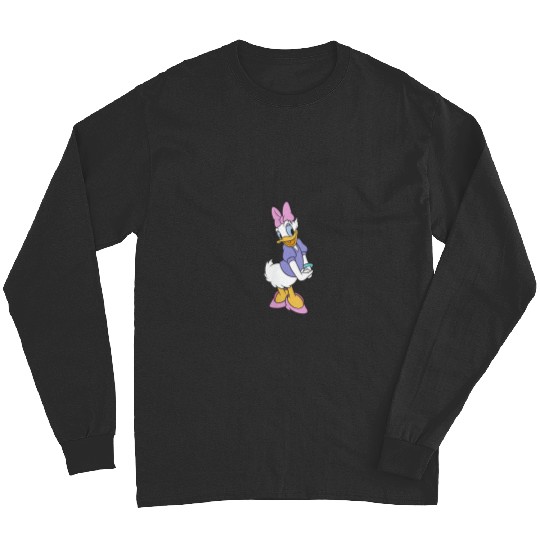 Womens Disney Mickey And Friends Daisy Duck Traditional Portrait V-Neck T-Shirt Long Sleeves
