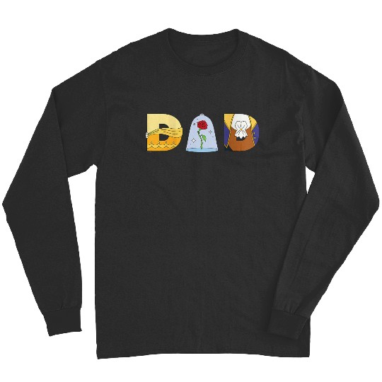 Disney Beauty And The Beast Belle Fathers Day Birthday Dad Long Sleeves