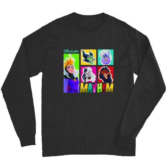 Disney Villains Made For Mayhem Colorful Big Chest Portraits Long Sleeves