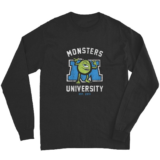 Kids Disney Pixarss Monsters University Mike Wazowski Distressed Long Sleeves