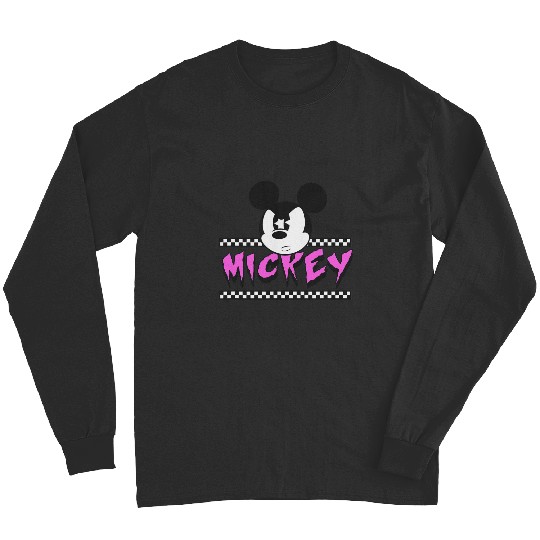 Disney Mickey And Friends Retro Checkerboard Punk Mickey Long Sleeves