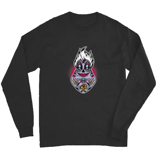 Disney Villains Halloween Ursula Sugar Skull Long Sleeves