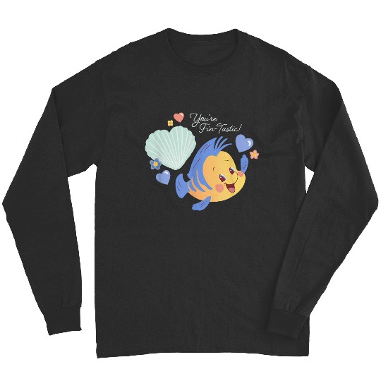 Disneyss Little Mermaid Flounder Youre Fin tastic Valentines Long Sleeves