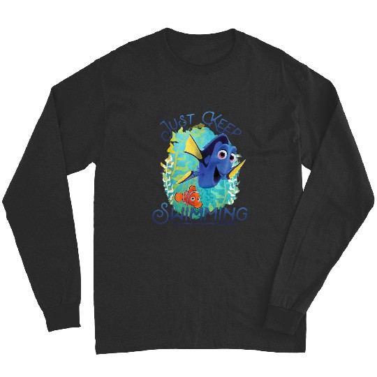 Disneyss Pixars Finding Dory Just Keep Swimming Ocean Logo Long Sleeves