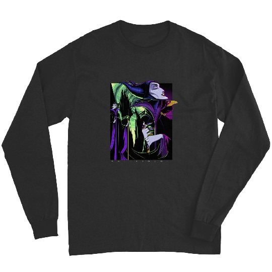 Disney Sleeping Beauty Maleficent Large Side Portrait Long Sleeves
