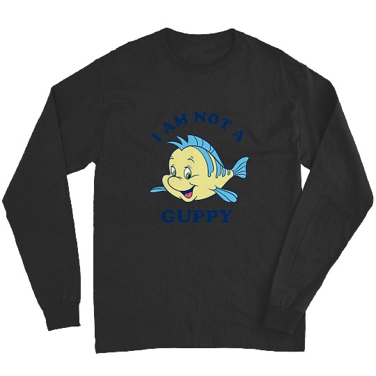 Disneyss The Little Mermaid Flounder I Am Not A Guppy Pocket Long Sleeves
