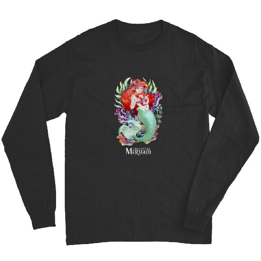 Disneyss Little Mermaid Watercolor Anime Style Graphic Long Sleeves