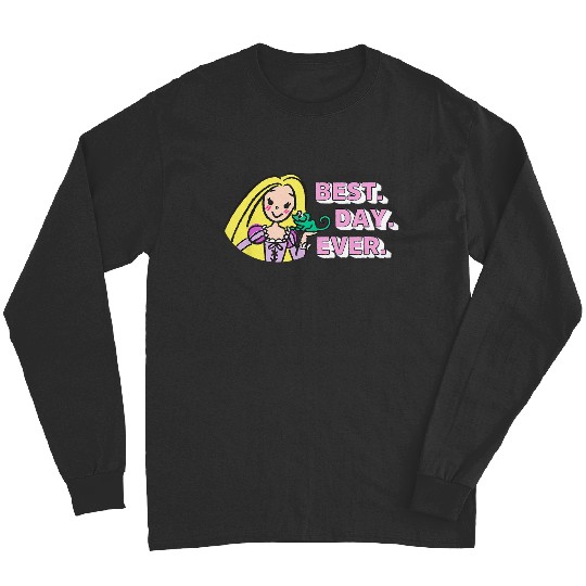 Disneyss Tangled Rapunzel Pascal Drawing Best Day Ever Logo Long Sleeves