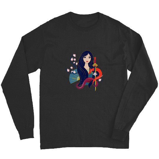 Disney Princess Mulan and Mushu Modern Art Deco Style Long Sleeves