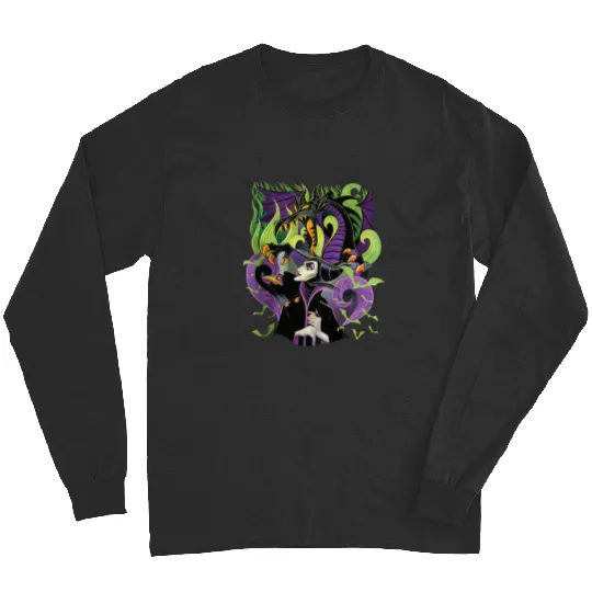 Retro  Maleficent Long Sleeves, Halloween Villains Long Sleeves, Maleficent Witch, Disney Halloween 2024 Long Sleeves
