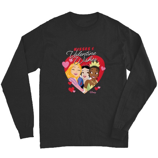 Disney Princess Tiana Rapunzel Snow White Valentine Wishes Long Sleeves