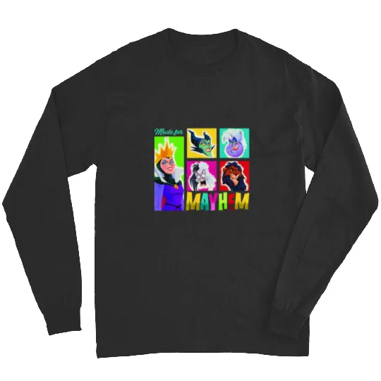 Disney Villains Made For Mayhem Colorful Big Chest Portraits Long Sleeves