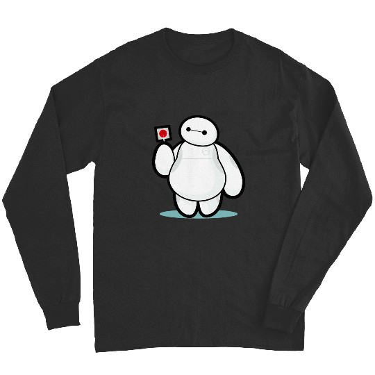 Disney Big Hero 6 Baymax With Lollipop Cute Shot Long Sleeves