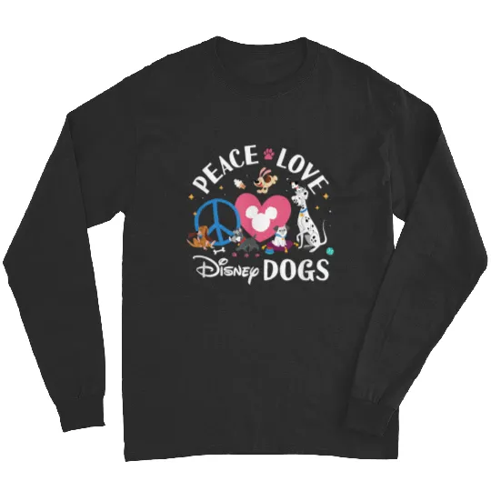 Disneyss Peace Love Disneyss Dogs Long Sleeves