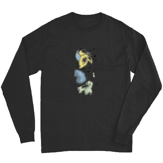 Disney Peter Pan Tinkerbell Airbrush Style Sketch Long Sleeves