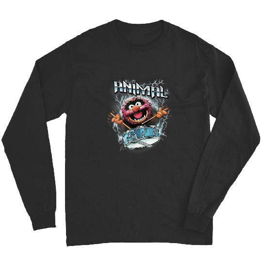 Disneyss The Muppets Animal Electrifying Epic Drumroll Poster Long Sleeves