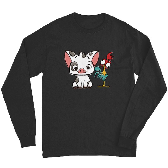 Disneyss Moana Pui Hei Hei Left Chest Graphic Long Sleeves