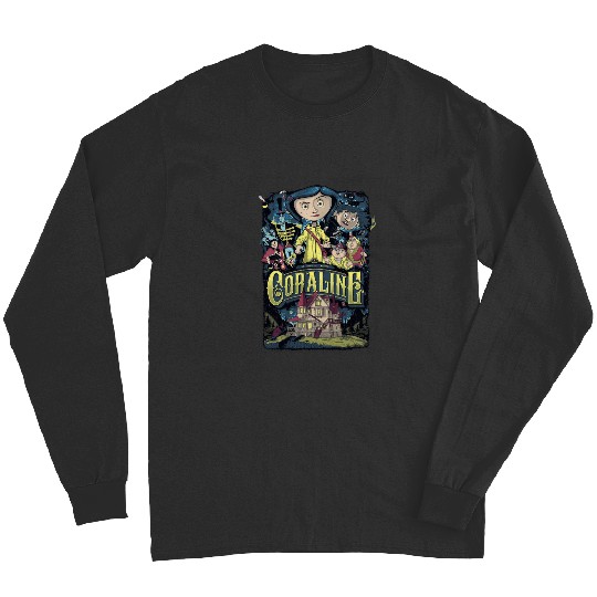 Coraline Long Sleeves, Coraline Doll Long Sleeves, Vintage Disney Halloween Party Long Sleeves