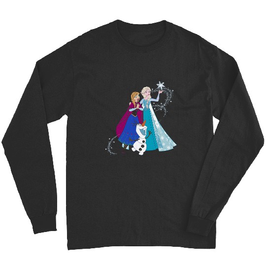 disney frozenss Olaf Anna Elsa Sisters Snowflake Portrait Long Sleeves