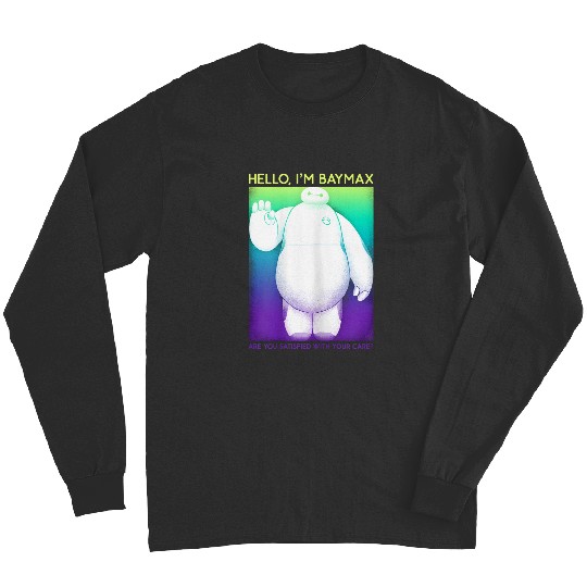 Disneyss Big Hero 6 Baymax Hello Wave Colorful Graphic Long Sleeves