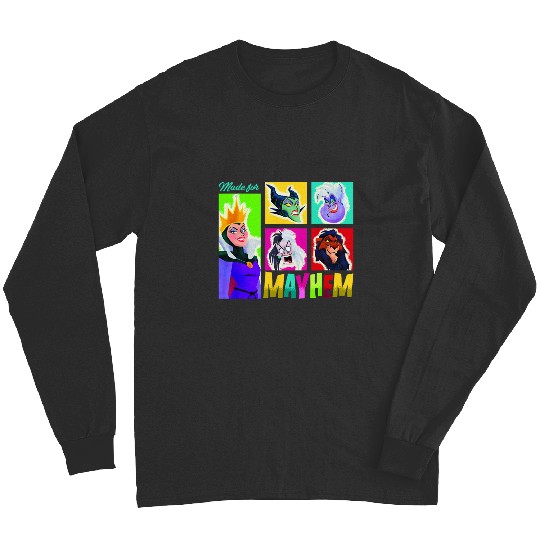 Disney Villains Made For Mayhem Colorful Big Chest Portraits Long Sleeves