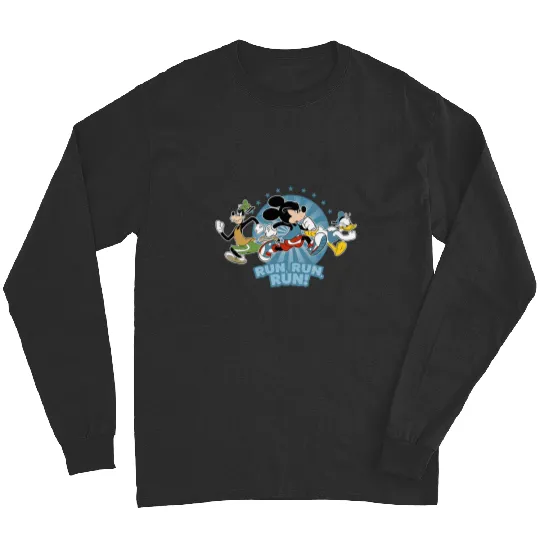Discover Disney Mickey Goofy and Donald Run Run Run! Marathon Running Long Sleeves