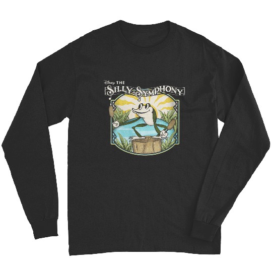 Disneyss Silly Symphonies Springs Frog Pond Vintages Chest Logo Long Sleeves