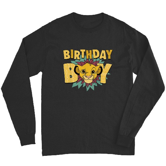 Discover Disney The Lion King Birthday Boy Simba Big Face Chest Logo Long Sleeves